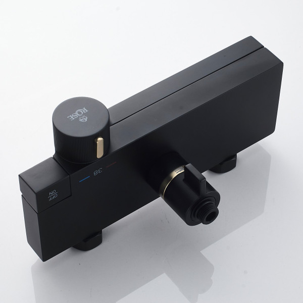 Душевая система с термостатом Rose R1896H, черный. Фото 6