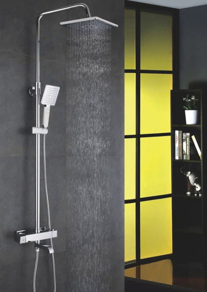 Душевая система с термостатом Rose R3536, хром. Фото 3