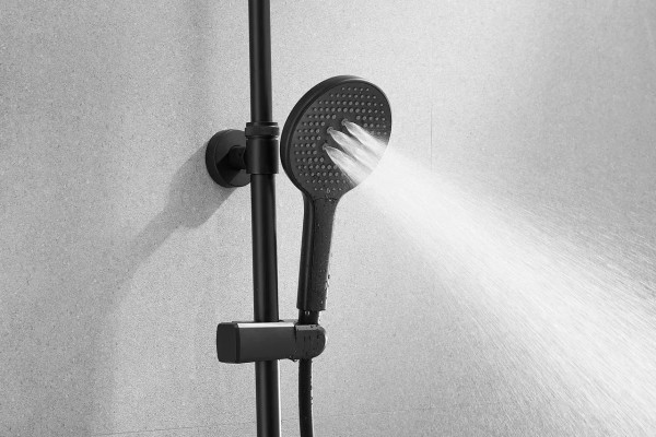Душевая система с термостатом Rose R3996H, черный. Фото 4
