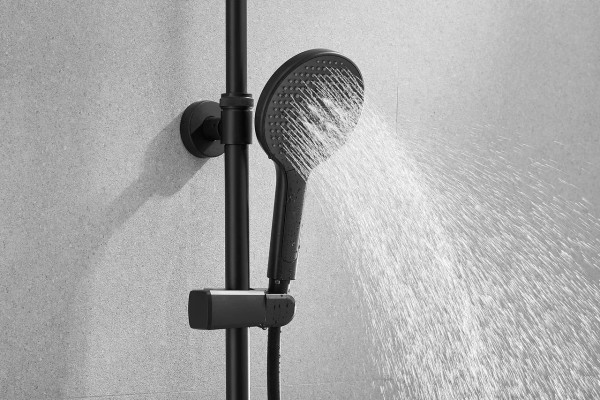 Душевая система с термостатом Rose R3996H, черный. Фото 5
