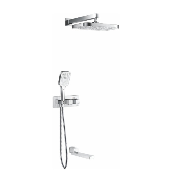 Душевая система с термостатом встраиваемая Rose R1095, хром. Фото 1