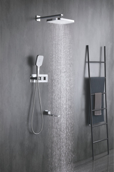Душевая система с термостатом встраиваемая Rose R1095, хром. Фото 3