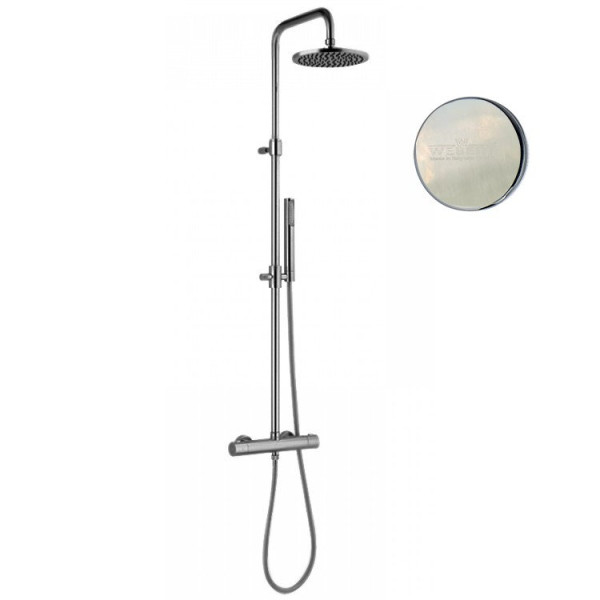 Душевая система с термостатом Webert Elio EL980507345METAL, никель. Фото 1