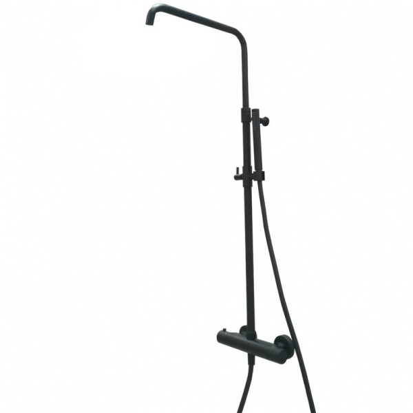 Душевая система с термостатом Webert Elio EL980508560, черный. Фото 1