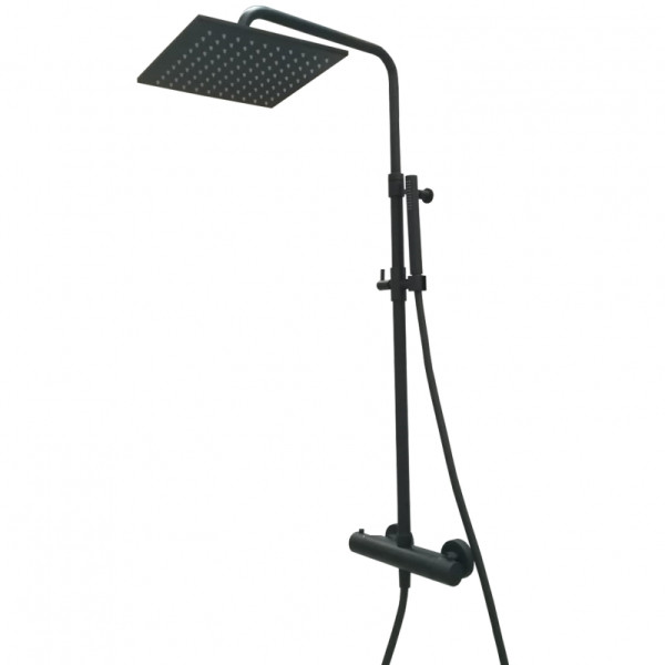 Душевая система с термостатом Webert Elio EL980515560METAL, черный. Фото 1