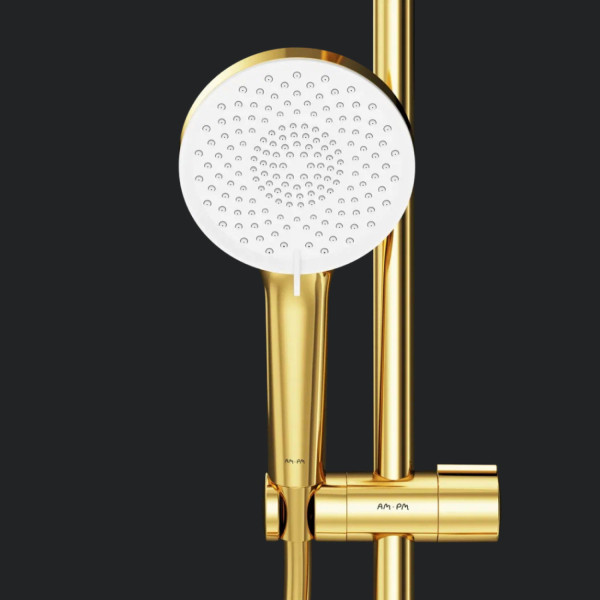 Душевая система с термостатом, золото. Фото 5