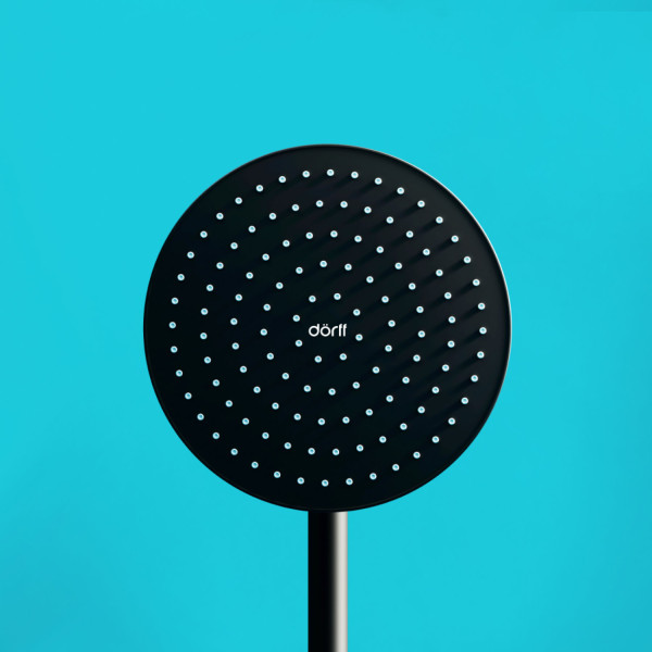 Душевая система с тропическим душем, черный. Фото 5