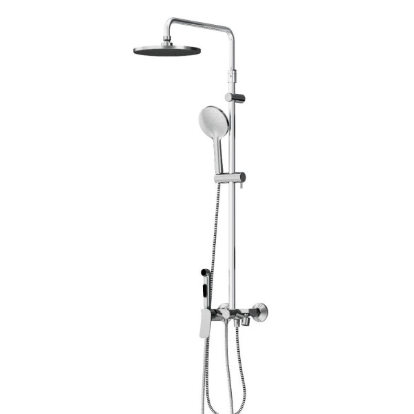 Душевая система с ванно-душевым смесителем-полкой и гигиеническим душем. Фото 5