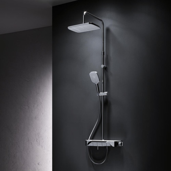 Душевая система с ванно-душевым смесителем-полкой и термостатом. Фото 1