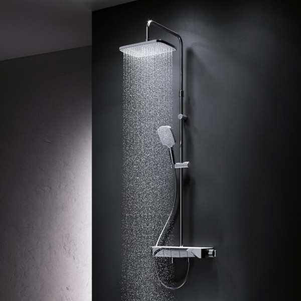 Душевая система с ванно-душевым смесителем-полкой и термостатом. Фото 2