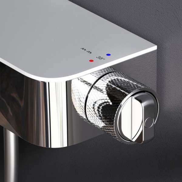 Душевая система с ванно-душевым смесителем-полкой и термостатом. Фото 4