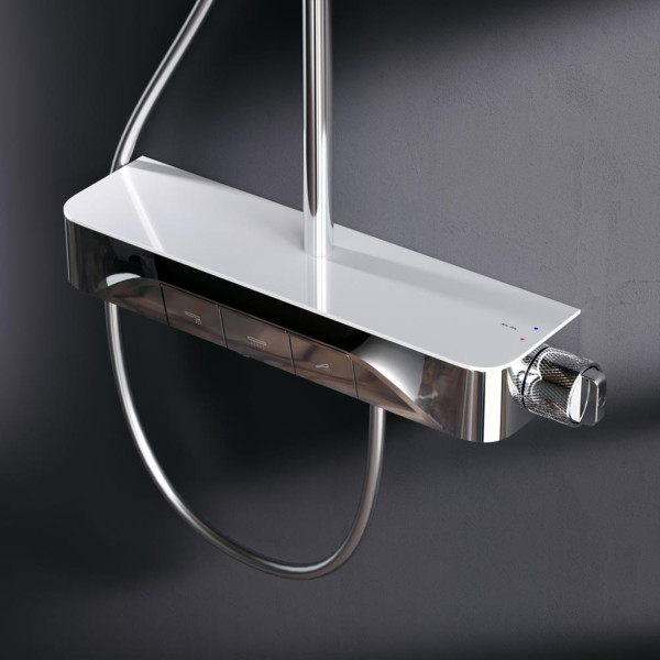 Душевая система с ванно-душевым смесителем-полкой. Фото 3