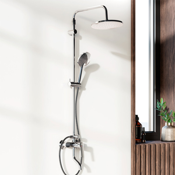 Душевая система с ванно-душевым смесителем. Фото 6