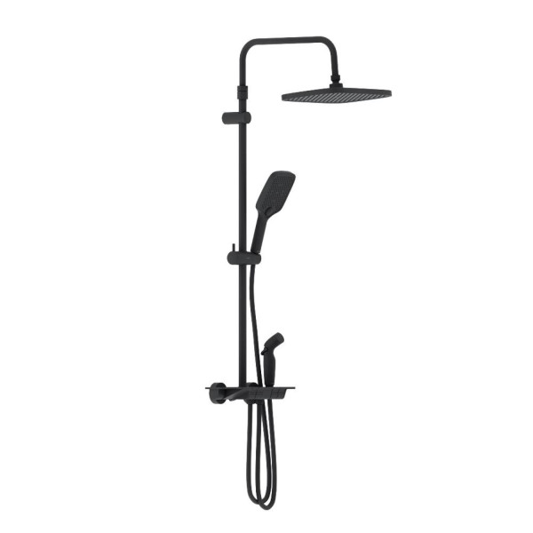 Душевая система с ванно-душевым термостатическим смесителем-полкой и гигиеническим душем. Фото 1