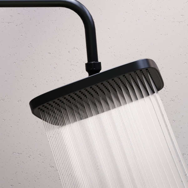 Душевая система с ванно-душевым термостатическим смесителем-полкой и гигиеническим душем. Фото 6