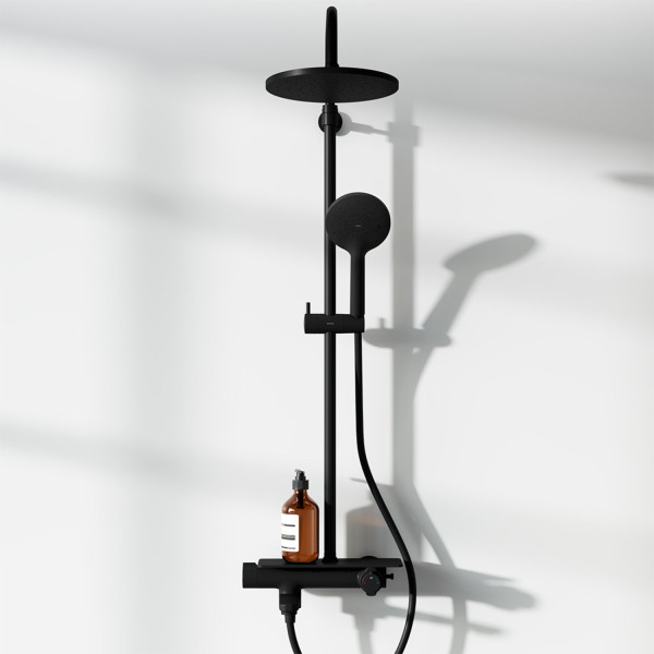 Душевая система с ванно-душевым термостатическим смесителем-полкой. Фото 2