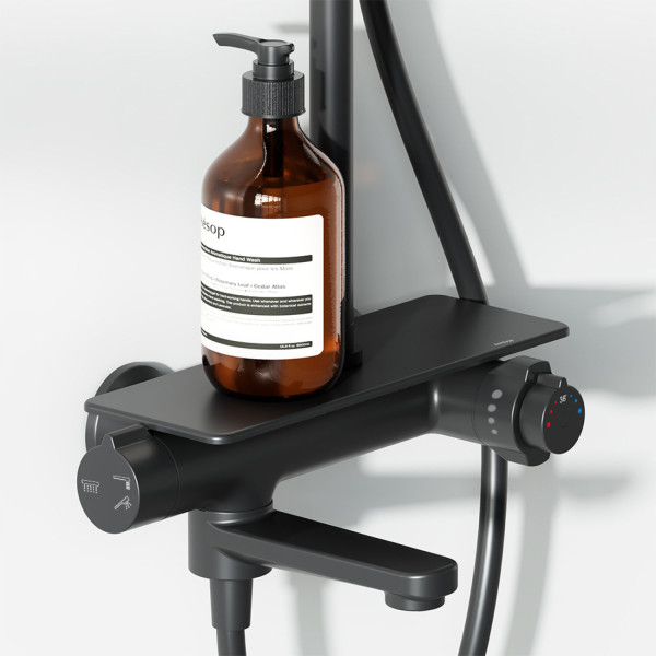 Душевая система с ванно-душевым термостатическим смесителем-полкой. Фото 4