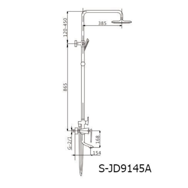 Душевая система Savol S-JD9145A, хром. Фото 2