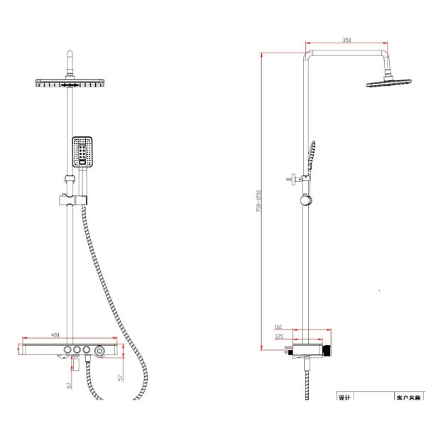 Душевая система Savol SK-H3345A, хром. Фото 2