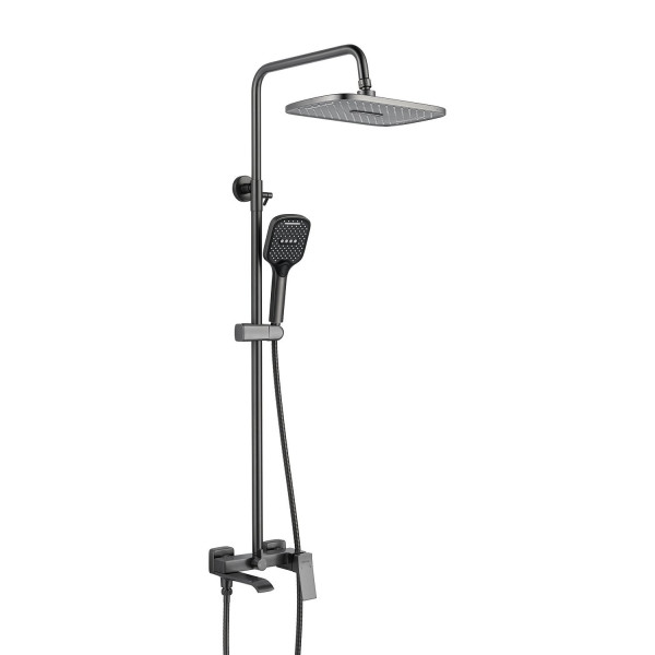 Душевая система Shevanik S4036T, оружейная сталь. Фото 1