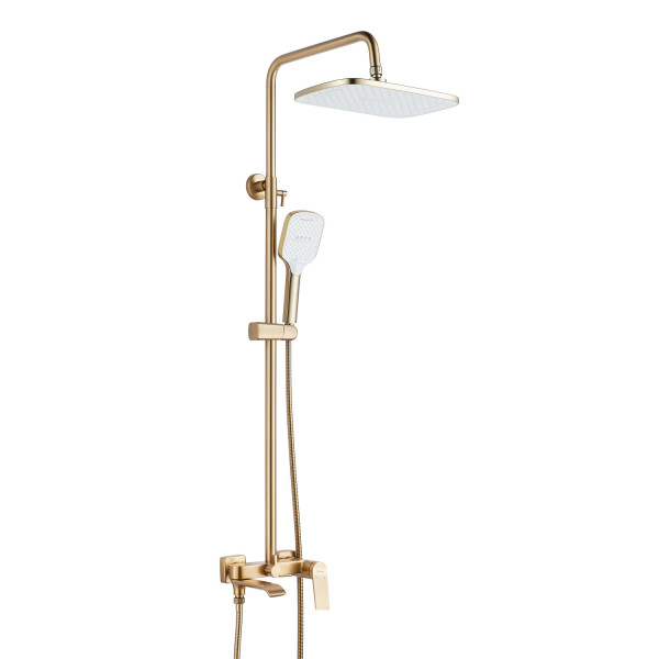Душевая система Shevanik S4136G, золотой сатин. Фото 1