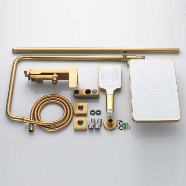 Душевая система Shevanik S4226G, золотой сатин. Фото 3