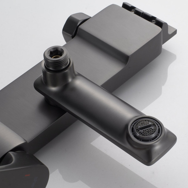 Душевая система Shevanik S4226T, оружейная сталь. Фото 5