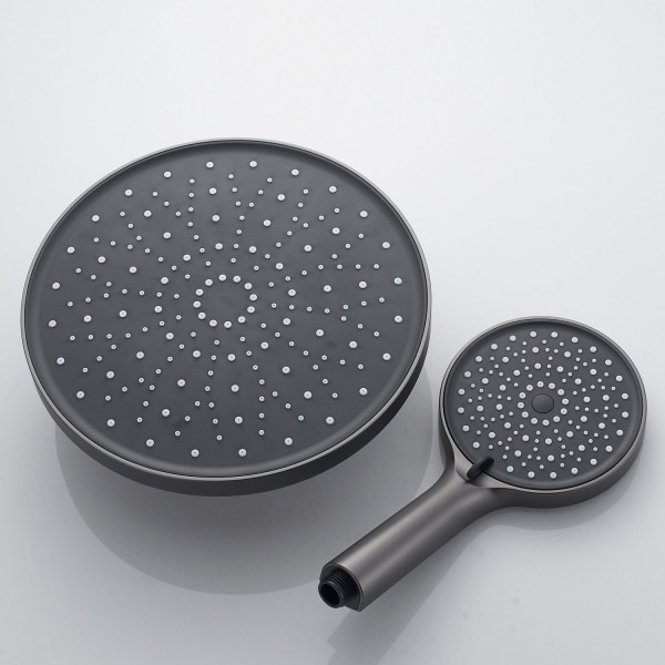 Душевая система Shevanik S4336T, оружейная сталь. Фото 5