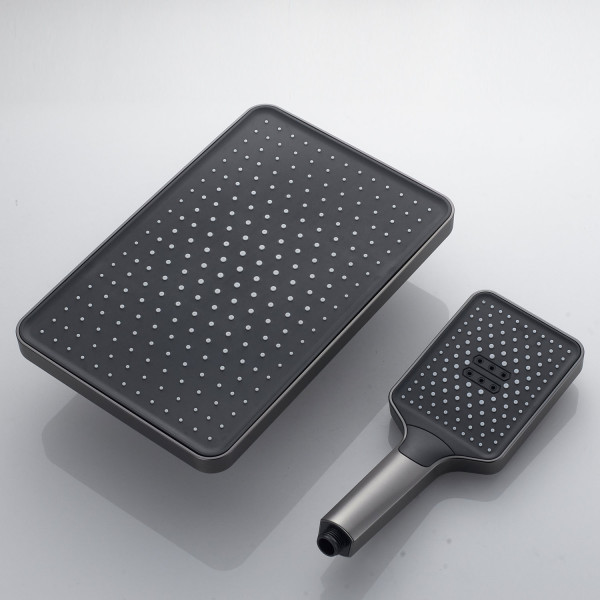 Душевая система Shevanik S4436T, оружейная сталь. Фото 5