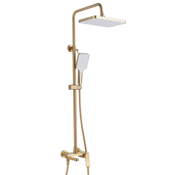 Душевая система Shevanik S4536G, золотой сатин. Фото 1