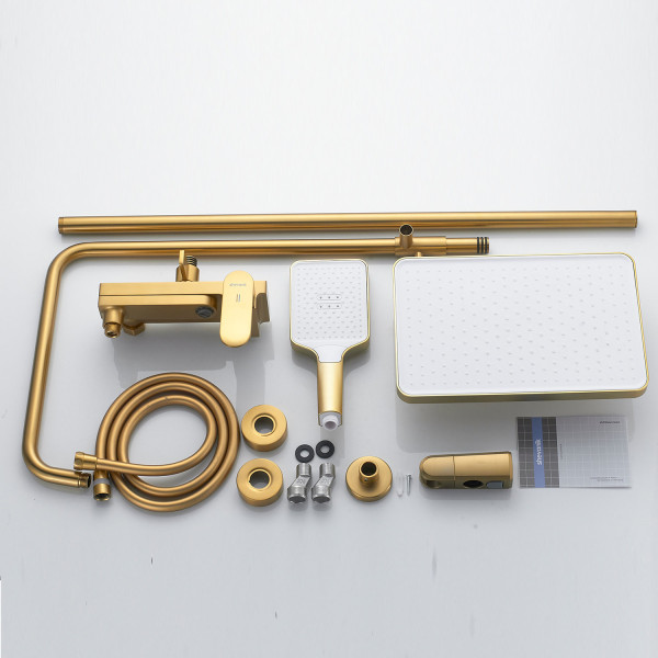 Душевая система Shevanik S4536G, золотой сатин. Фото 3