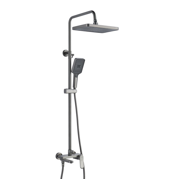 Душевая система Shevanik S4536T, оружейная сталь. Фото 1