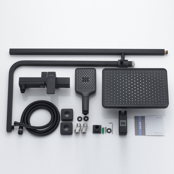 Душевая система Shevanik S4636H, черный. Фото 3