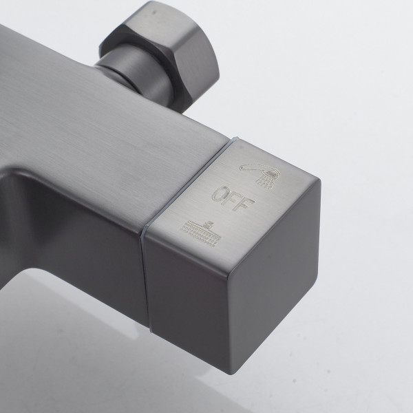 Душевая система Shevanik S4636T, оружейная сталь. Фото 4