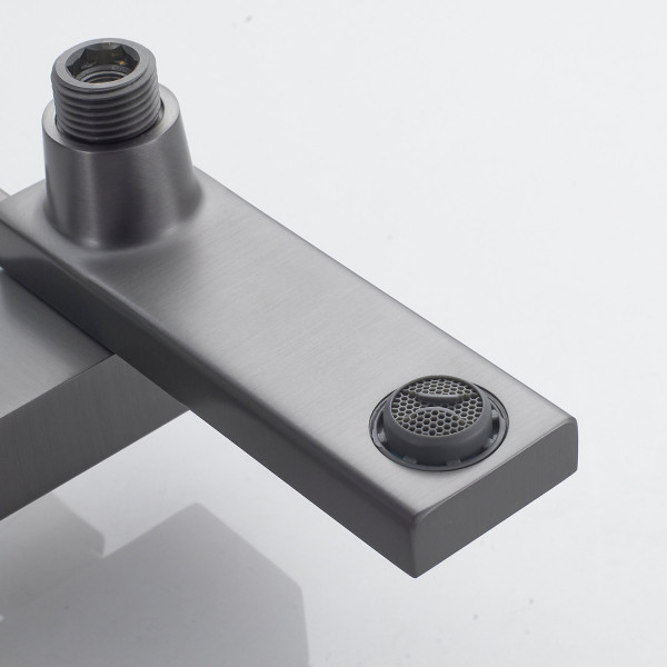 Душевая система Shevanik S4636T, оружейная сталь. Фото 5