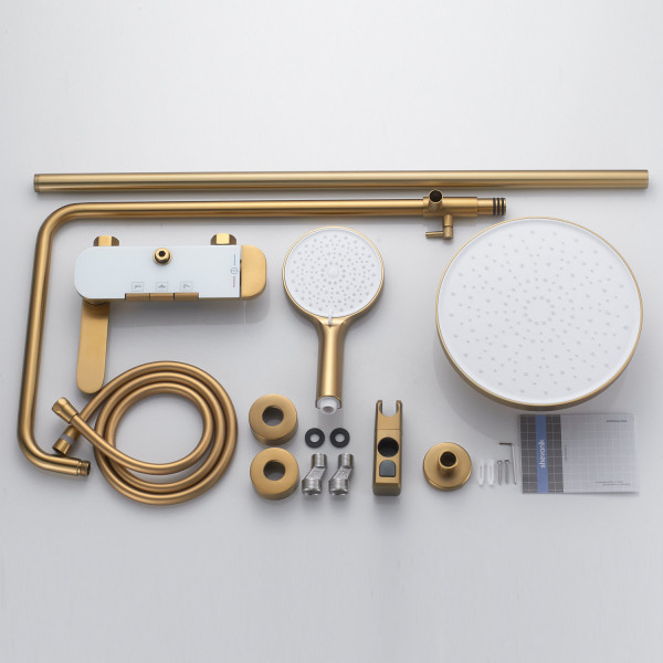 Душевая система Shevanik S4726G, золотой сатин. Фото 3