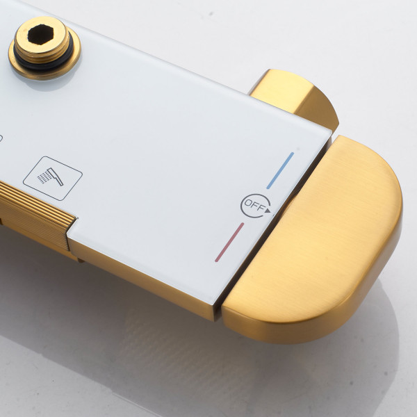 Душевая система Shevanik S4726G, золотой сатин. Фото 4