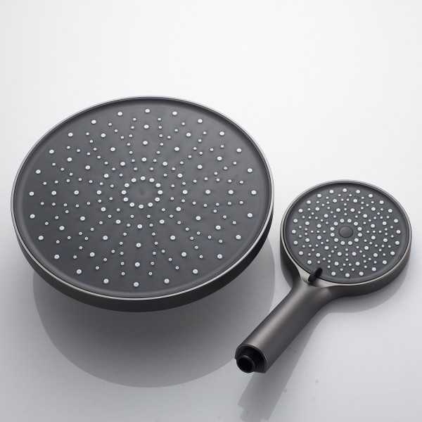 Душевая система Shevanik S4726T, оружейная сталь. Фото 4