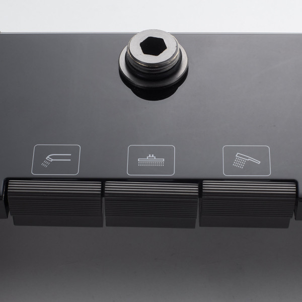 Душевая система Shevanik S4726T, оружейная сталь. Фото 5