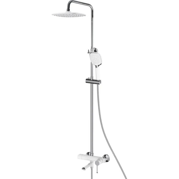 Душевая система Shevanik S6036F, белый/хром. Фото 1