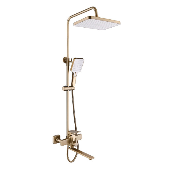Душевая система Shevanik S6136G, золотой сатин. Фото 1
