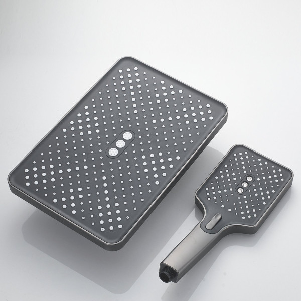 Душевая система Shevanik S6136T, оружейная сталь. Фото 4