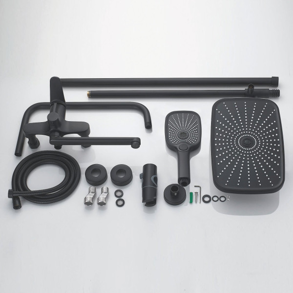 Душевая система Shevanik S6236H, черный. Фото 4