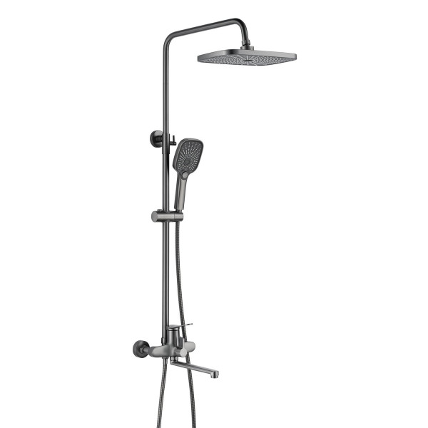 Душевая система Shevanik S6236T, оружейная сталь. Фото 1