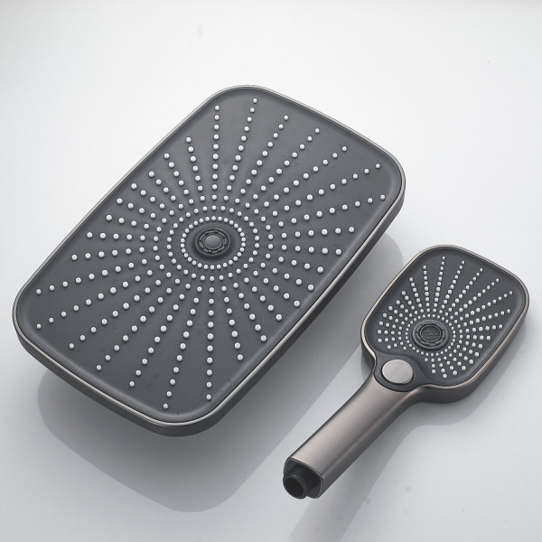 Душевая система Shevanik S6236T, оружейная сталь. Фото 3