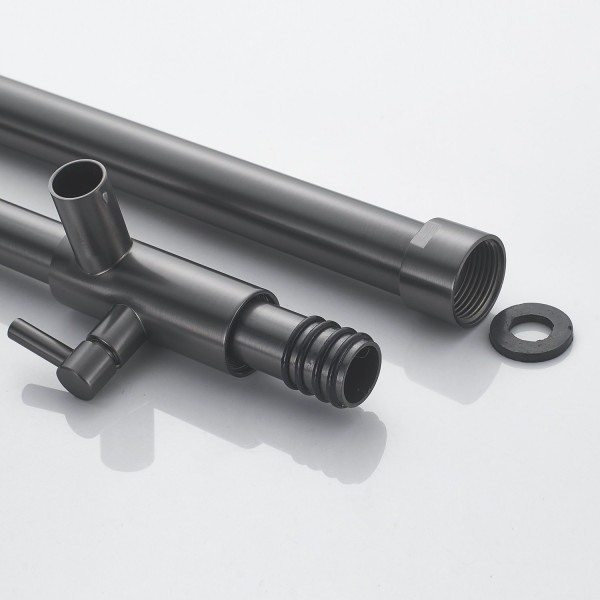 Душевая система Shevanik S6236T, оружейная сталь. Фото 5