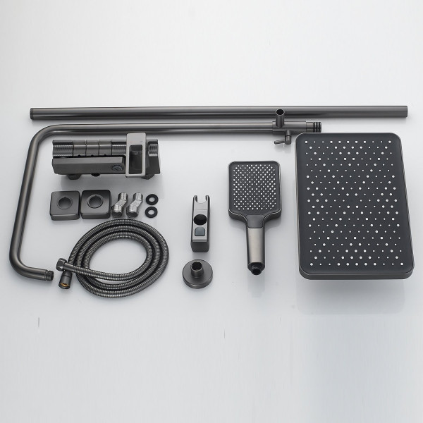 Душевая система Shevanik S6826T, оружейная сталь. Фото 3