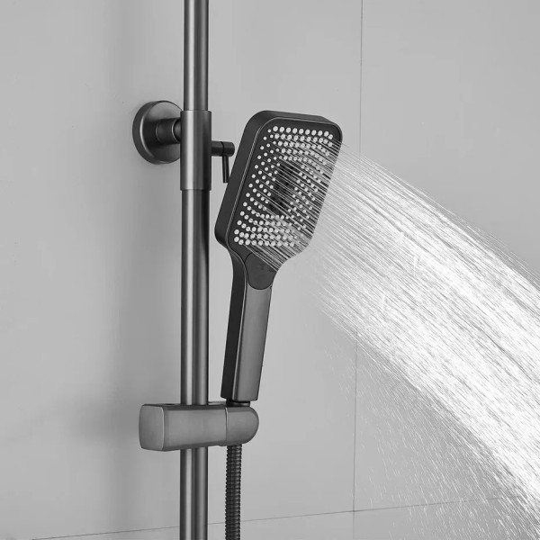 Душевая система Shevanik S6836T, оружейная сталь. Фото 4