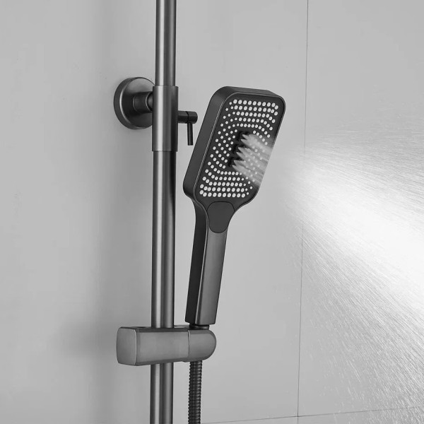 Душевая система Shevanik S6836T, оружейная сталь. Фото 5