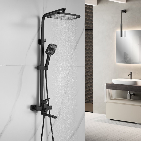 Душевая система Shevanik S7036H, черный. Фото 3